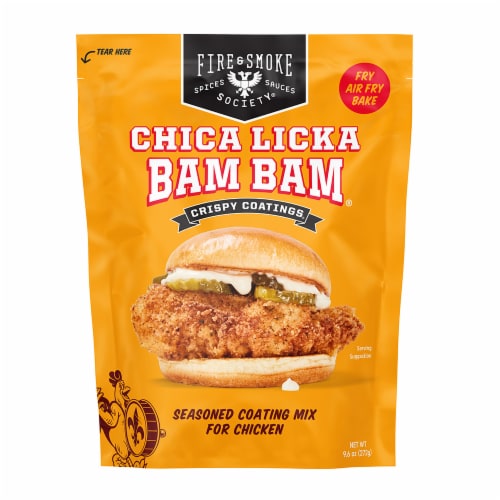 Fire & Smoke Society® Chica Licka Bam Bam® Chicken Crispy Coating Perspective: front