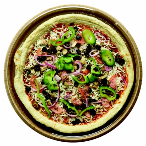 Rapid Fired Pizza Take & Bake Veggie Pizza Perspective: front