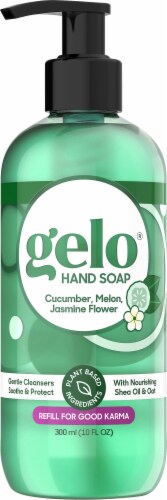 Gelo Cucumber Melon & Jasmine Flower Liquid Gel Hand Soap Perspective: front