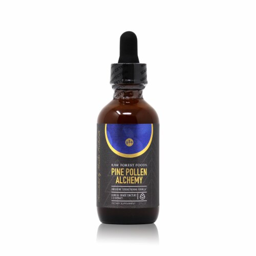 RAW Forest Foods Pine Pollen Alchemy Endocrine Strengthening Formula Dietary Supplement Perspective: front