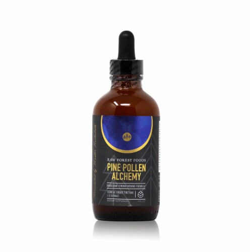 RAW Forest Foods Pine Pollen Alchemy Endocrine Strengthening Formula Dietary Supplement Perspective: front