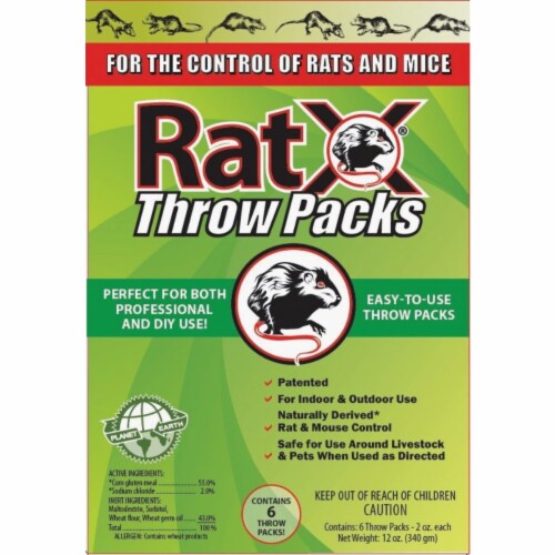 RatX Pellet Throw Pack Rat And Mouse Killer, (6-Pack) 620103, 1 - City ...