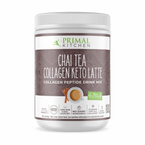 Primal Kitchen Chai Tea Collagen Keto Latte Collagen Peptide Drink Mix Perspective: front