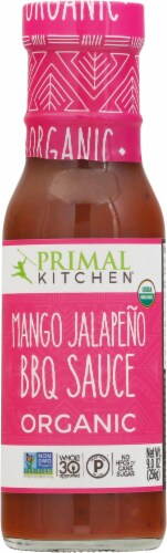 Primal Kitchen Organic Mango Jalapeno BBQ Sauce Perspective: front