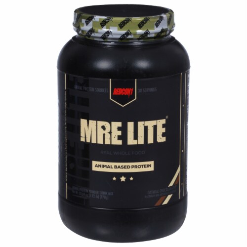 Redcon1  MRE Lite Animal Based Protein   Oatmeal Chocolate Chip Perspective: front