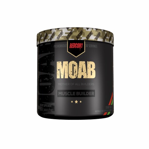 Redcon1 Moab Cherry Lime Muscle Builder Dietary Supplement Perspective: front