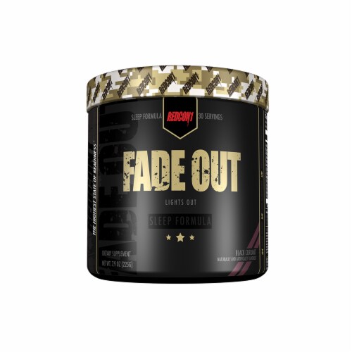 Redcon1 Fade Out Black Currant Sleep Formula Dietary Supplement Perspective: front