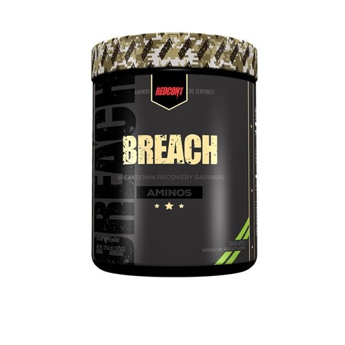 Redcon1  Breach Aminos   Sour Apple Perspective: front