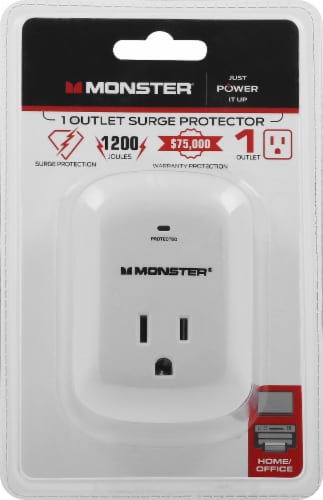 Monster Cable 1 Outlet Surge Protector Perspective: front