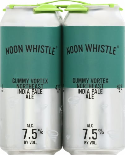 Noon Whistle Gummy Vortex Northeast India Pale Ale Beer Perspective: front