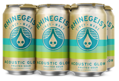 Rhinegeist Acoustic Glow Fruited Sour Craft Beer Perspective: front