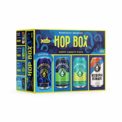 Rhinegeist Hop Box Hoppy Craft Beer Variety Pack Perspective: front