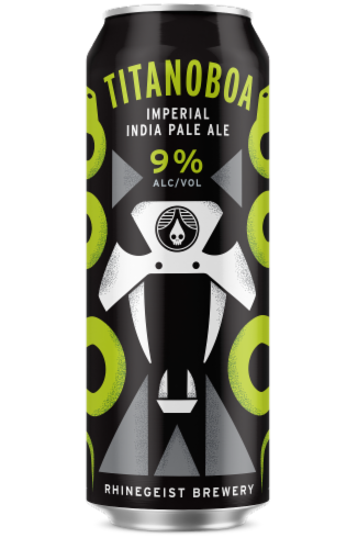 Rhinegeist Titanoboa Imperial IPA Craft Beer Single Can Perspective: front