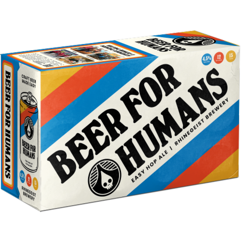 Rhinegeist Beer For Humans Easy Hop Ale Craft Beer Perspective: front