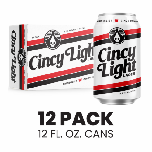 Rhinegeist Cincy Light Lager Craft Beer Perspective: front