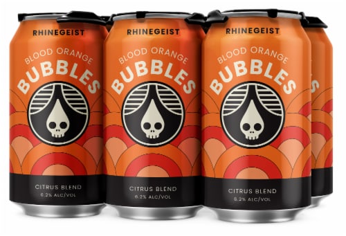 Rhinegeist Blood Orange Bubbles Cans Perspective: front