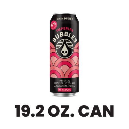 Rhinegeist Imperial Bubbles Imperial Rose Fruited Ale Can Perspective: front
