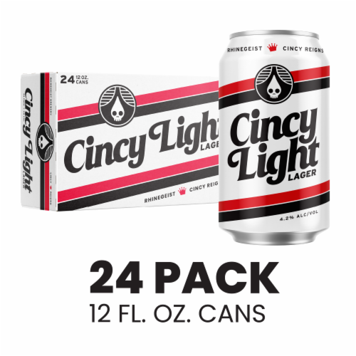 Rhinegeist Cincy Light Lager Craft Beer Perspective: front