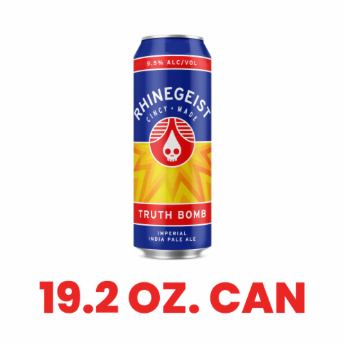 Rhinegeist Truth Bomb Imperial India Pale Ale Can Perspective: front