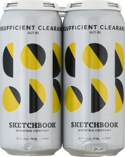 Sketchbook Brewing Co. Insufficient Clearance Hazy IPA Beer Perspective: front