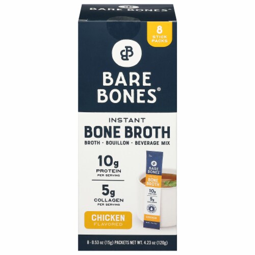 Bare Bones Instant Beverage Mix Chicken Broth Perspective: front