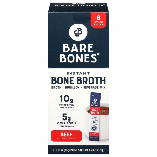 Bare Bones Beef Bone Broth Instant Beverage Mix Perspective: front