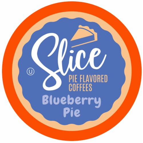 Slice Flavored Coffee Pods for Keurig K Cup Brewers, Blueberry Pie, 40 Count Perspective: front