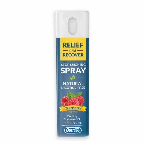 QuitGo QuitBerry Relief and Recover Stop Smoking Spray Perspective: front