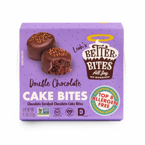 Leah's Better Bites Bakery Double Chocolate Cake Bites Perspective: front