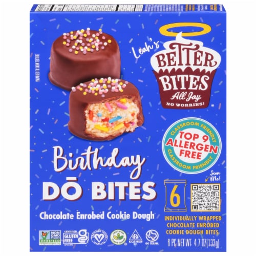 Leah's Better Bites Bakery Birthday Do Bites Perspective: front