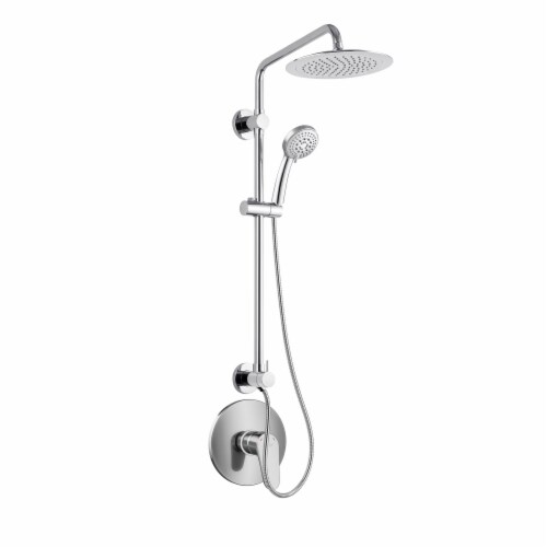 PULSE ShowerSpas SeaBreeze Chrome Shower and Valve Combo Perspective: front