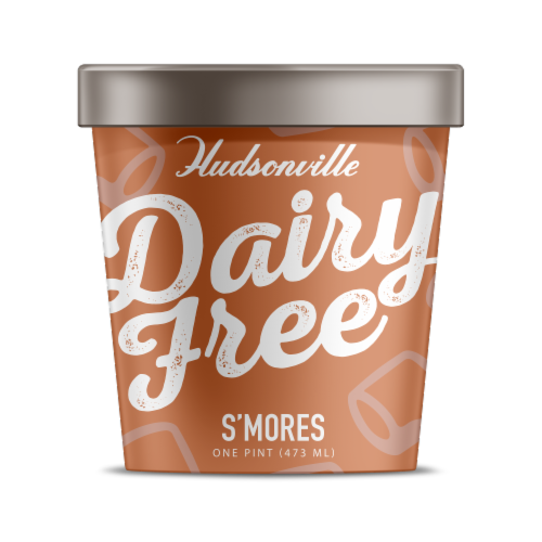 Hudsonville Dairy Free S'mores Flavored Ice Cream Pint Perspective: front