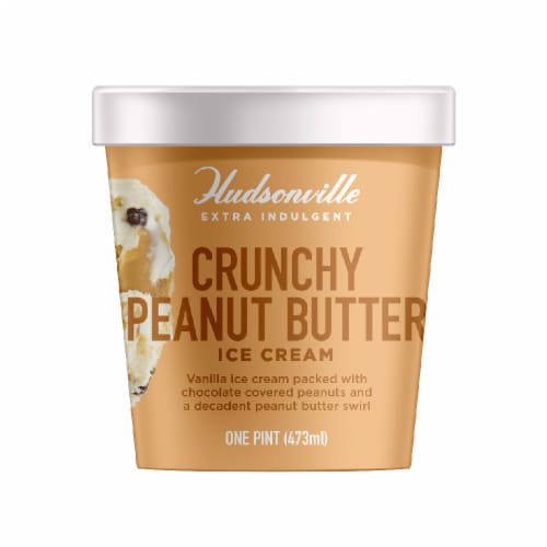 Hudsonville Crunchy Munchy Peanut Butter Ice Cream Perspective: front