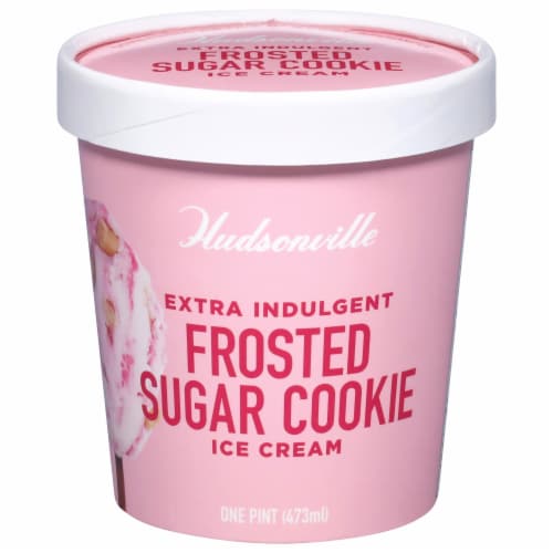 Hudsonville Extra Indulgent Frosted Sugar Cookie Ice Cream Perspective: front