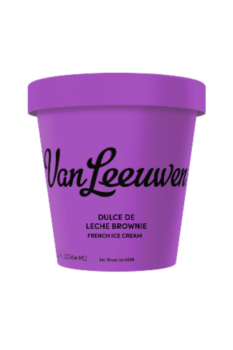 Van Leeuwen Dulce De Leche Brownie Ice Cream Pint Perspective: front