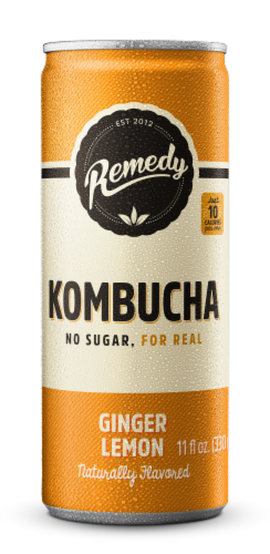 Remedy Ginger Lemon Kombucha Perspective: front