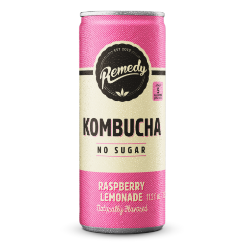 Remedy Raspberry Lemonade Kombucha Perspective: front