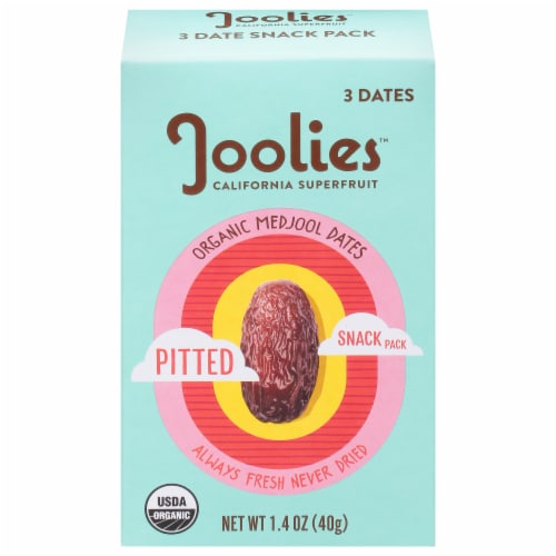 Joolies Organic Pitted Medjool Date Snack Pack Perspective: front