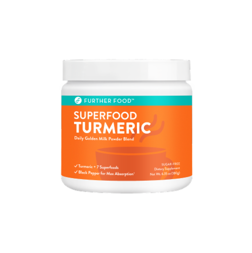 Further Food™ Superfood Turmeric Daily Golden Milk Powder Perspective: front