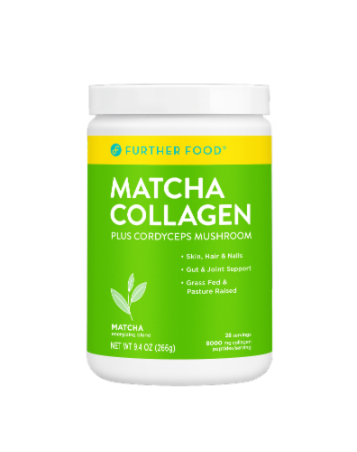Further Food™ Matcha Collagen + Cordyceps Mushrooms Perspective: front