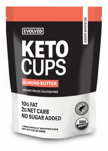 EatingEvolved Almond Butter Keto Cups Perspective: front
