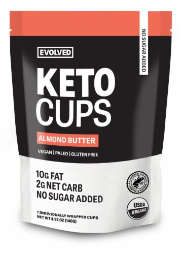EatingEvolved Almond Butter Keto Cups Perspective: front