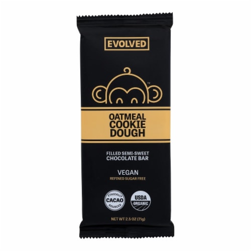 Evolved Oatmeal Cookie Dough Chocolate Bar Perspective: front