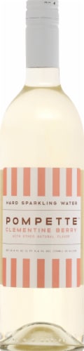 Pompette Clementine Berry Hard Sparkling Water Single Bottle Perspective: front