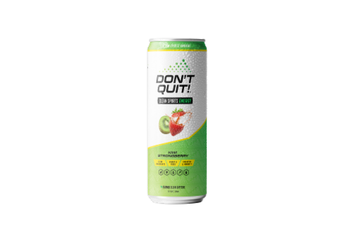 Don't Quit! Clean Sports Kiwi Strongberry Energy Drink Can Perspective: front