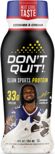 Don't Quit Clean Sport Protein Cookies and Cream Shake Perspective: front