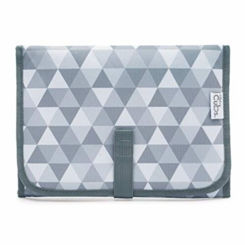 Baby Portable Changing Pad, Diaper Bag, Travel Mat Station, Compact, Gray Pattern Perspective: front