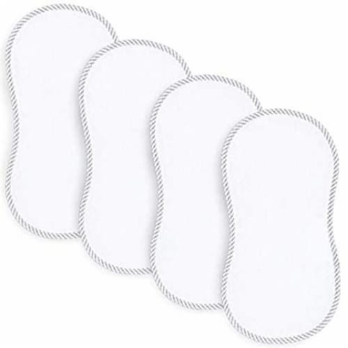 Organic Bamboo Burp Cloths, 4 Pack Large, Baby Washcloths Burping Cloth by Comfy Cubs Perspective: front