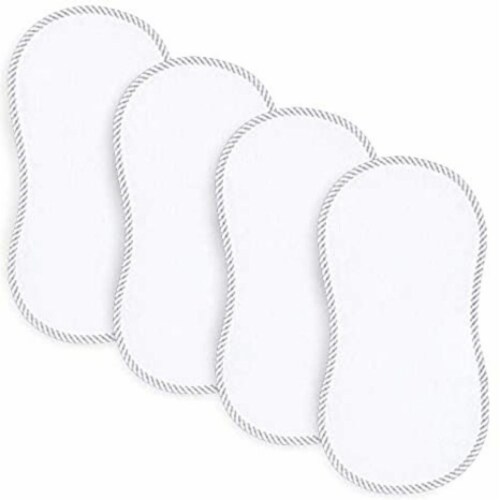 Organic Bamboo Burp Cloths, 4 Pack Large, Baby Washcloths Burping Cloth by Comfy Cubs Perspective: front