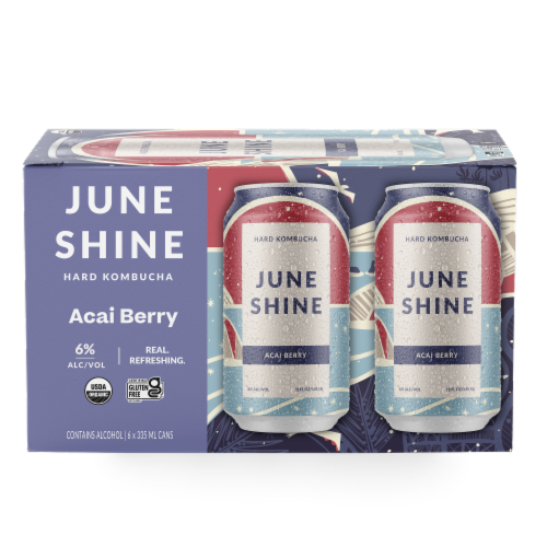 JuneShine Acai Berry Hard Kombucha Perspective: front